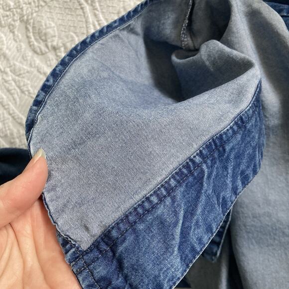 Double D Ranchwear Women's Western Denim Long Sleeve Shirt Button up Size Small - Picture 12 of 13